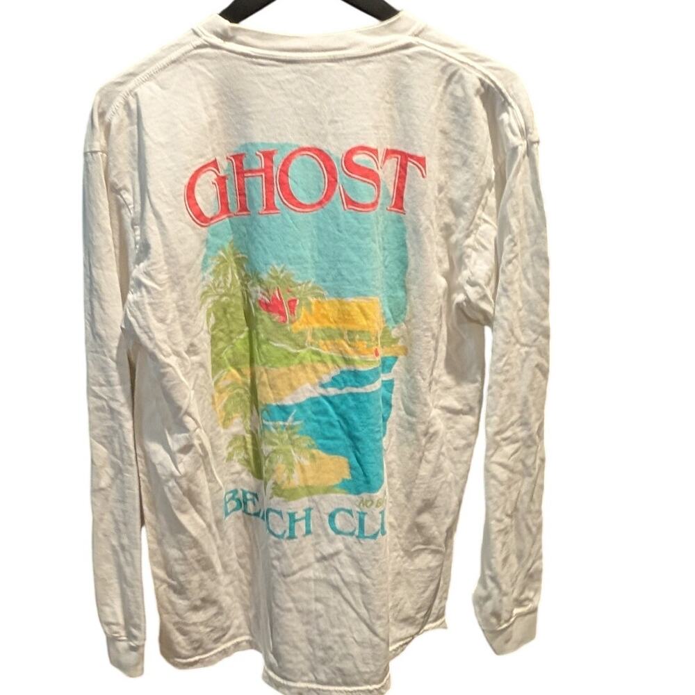 GHOST Energy Summer 2023 Beach Club Long Sleeve Shirt White Large